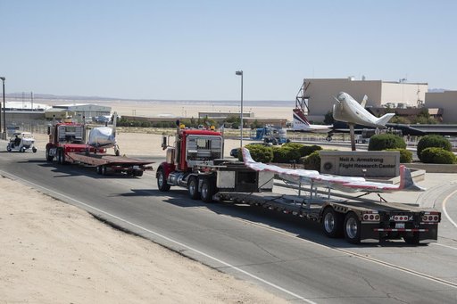 X-57 Mod II Vehicle Arrives at NASA Armstrong