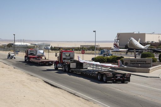 X-57 Mod II Vehicle Arrives at NASA Armstrong