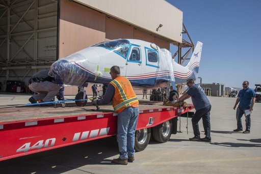 X-57 Mod II Vehicle Delivered to NASA Armstrong