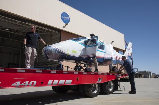 X-57 Mod II Vehicle Delivered to NASA Armstrong