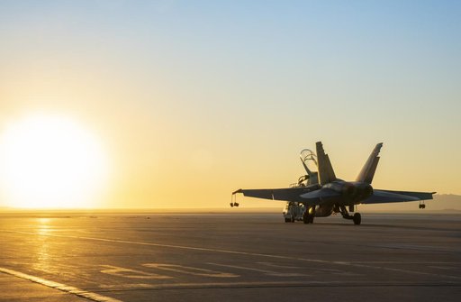NASA F/A-18 Towed At Sunrise for Flight