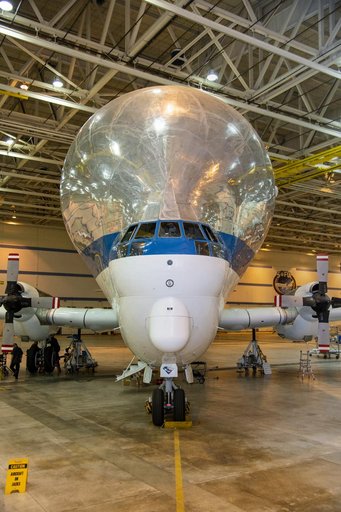 NASA’s Super Guppy in the hangar at Armstrong Building 703