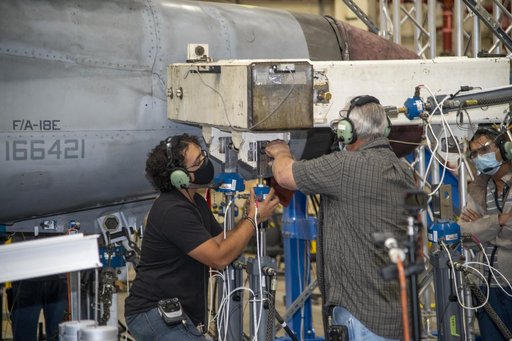 Title: NAVAIR F/A-18E Undergoes Loads Testing at NASA Armstrong
