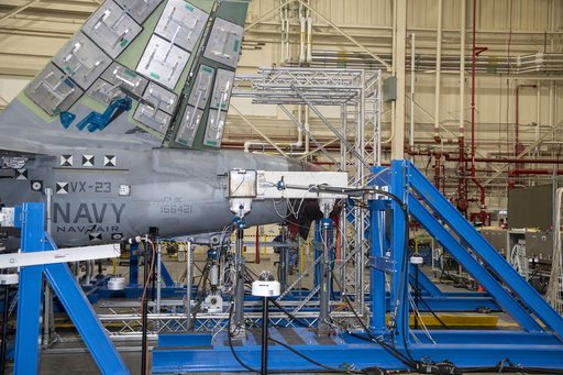 Title: NAVAIR F/A-18E Undergoes Loads Testing at NASA Armstrong
