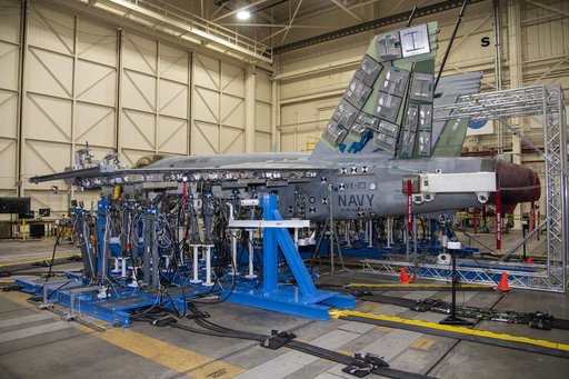 NAVAIR F/A-18E Undergoes Loads Testing at NASA Armstrong