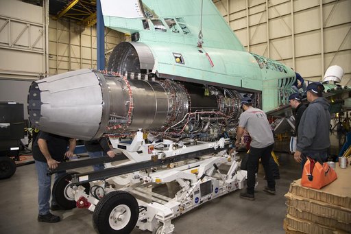 Engine Installed on NASAâ€™s X-59 Experimental Aircraft