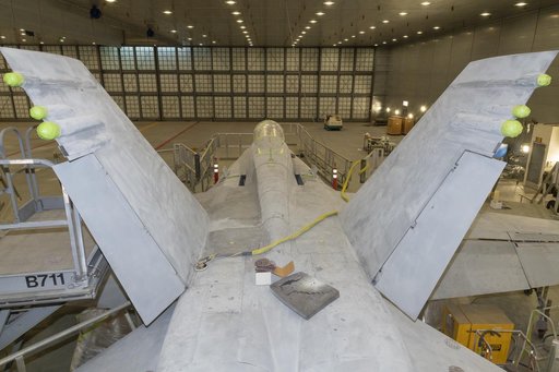 NASA 862 Enters Air Force Paint Barn