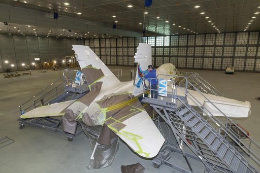 NASA 862 Enters Air Force Paint Barn