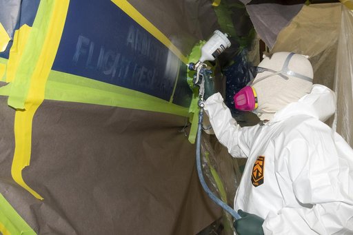 NASA 862 Enters Air Force Paint Barn