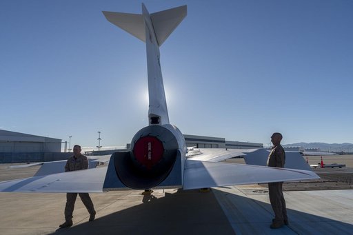 Test Pilots Inspect Newly Painted X-59