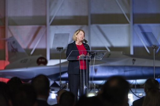 NASA’s Deputy Administrator Speaks in Front of Unveiled X-59