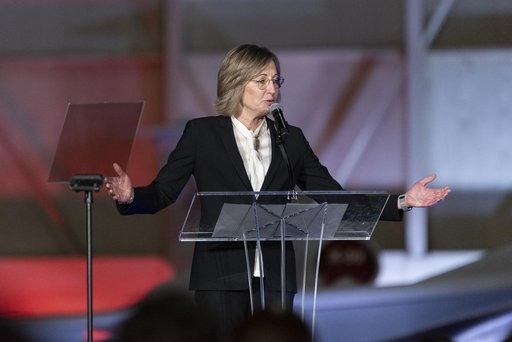 Dee Dee Myers Speaks in Front of Unveiled X-59