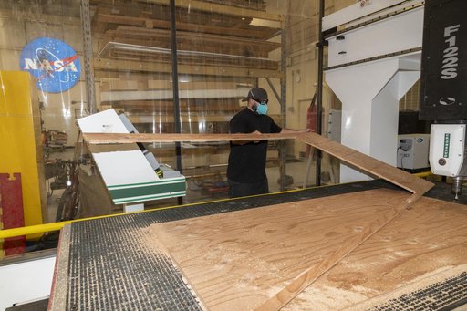 Experimental Fabrication Shop Creates Floorboards for X-66