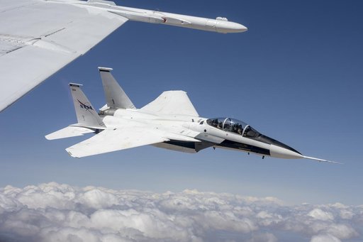 NASA F-15D Research Aircraft Conduct Calibration Flight