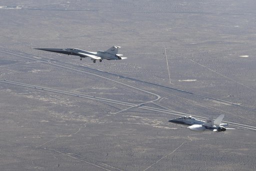 NASA’s X-59 in Flight with F/A-18 Research Aircraft Monitoring