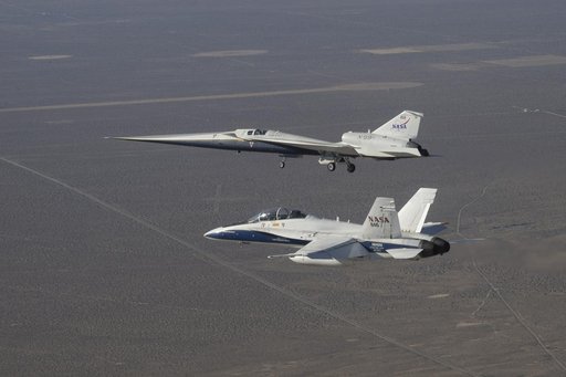 NASA’s X-59 in Flight with F/A-18 Research Aircraft Monitoring