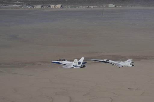 NASA’s X-59 in Flight with F/A-18 Research Aircraft Monitoring