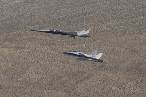 NASA’s X-59 in Flight with F/A-18 Research Aircraft Monitoring