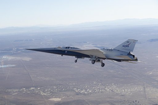 NASA’s X-59 in Flight Above the Mojave Desert