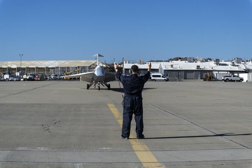 X-59 Taxis to NASA’s Armstrong Flight Research Center