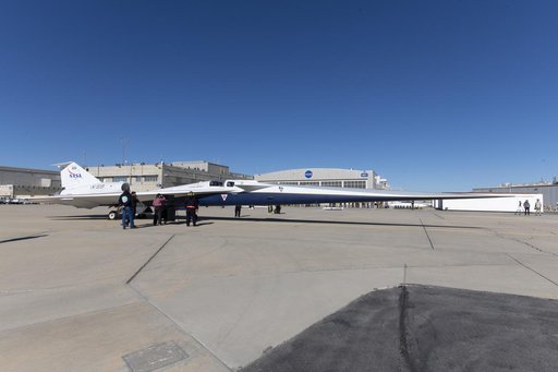 X-59 Taxis to NASA’s Armstrong Flight Research Center