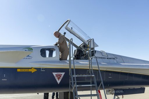 NASA’s X-59 Test Pilot Exits Aircraft After Historic First Flight