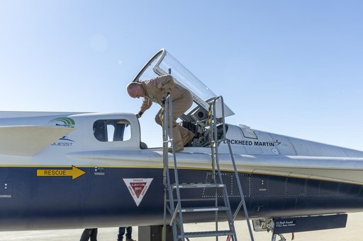 NASA’s X-59 Test Pilot Exits Aircraft After Historic First Flight