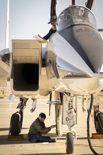 NASA Ground Crew Prepares Wing Model Ahead of High-Speed Taxi Test