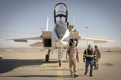 NASA Pilot and Crew Chief Inspect F-15