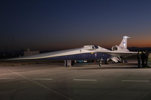 NASA’s X-59 During Engine Run Testing at Dawn