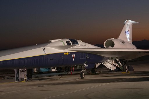 NASA’s X-59 During Engine Run Testing at Dawn
