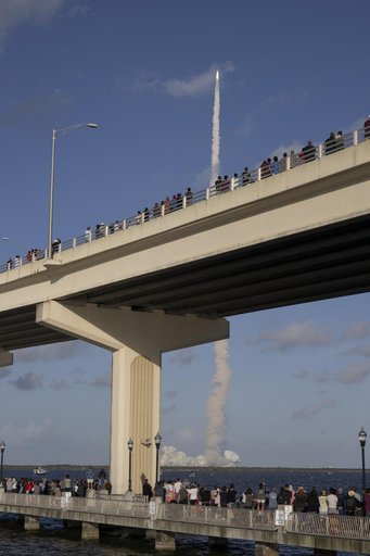 Artemis II launch from A. Max Brewer Bridge