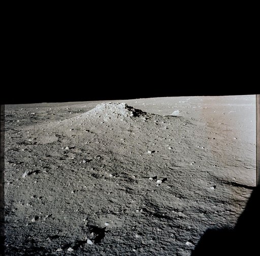 Apollo 12 Mission image - View of lunar surface mound