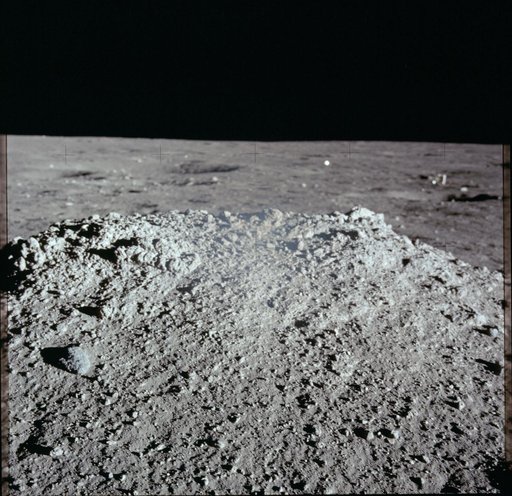 Apollo 12 Mission image - View of lunar surface mound
