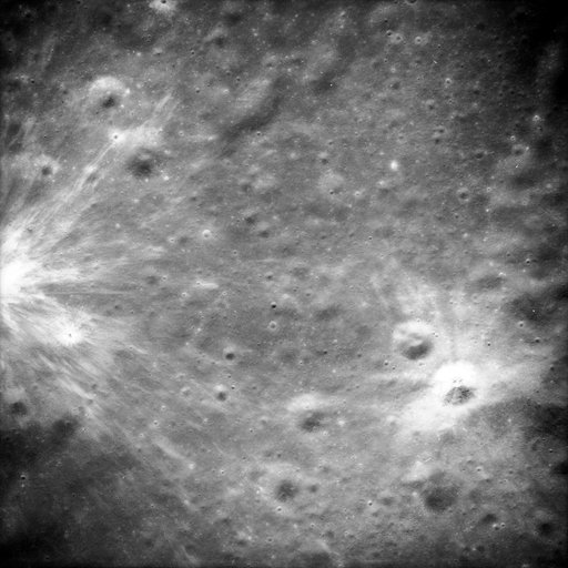Apollo 14 Mission image - Vertical view of the Descartes Landing Site.