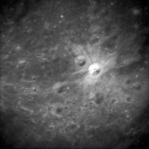 View of Apollo 16 landing sites from Apollo 14 spacecraft