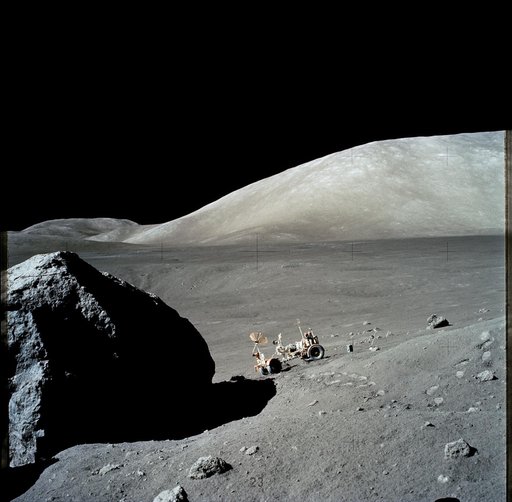 Apollo 17 Mission image - Sta 6,Panoramic,LRV