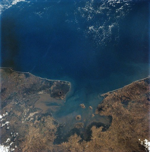 Gulf of Fonseca, Pacifica coast of Central America as seen from Apollo 9