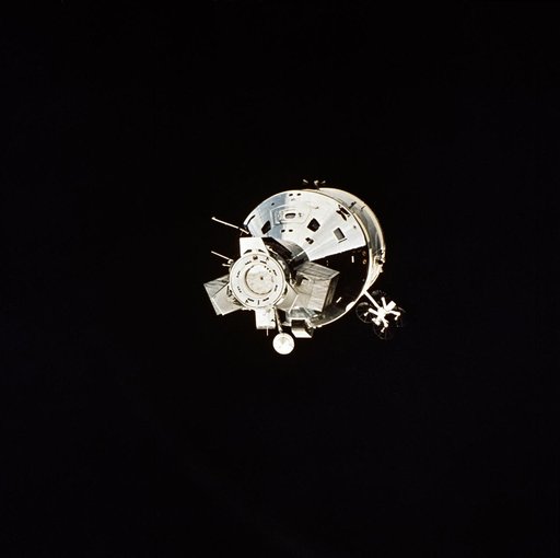 American Apollo spacecraft as seen from Soviet Soyuz spacecraft in orbit
