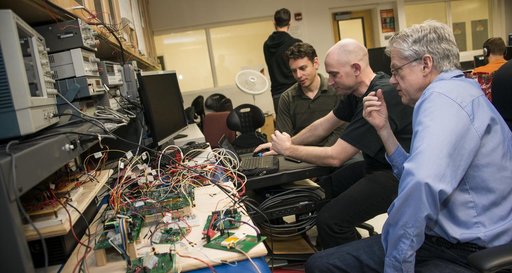 CSUNSat-1 Team working on their CubeSat at California State University Northridge