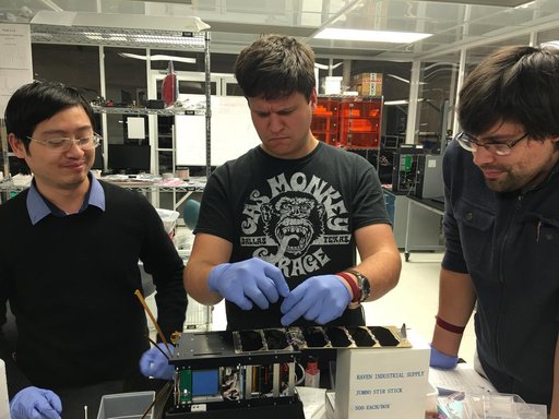 CXBN-2 CubeSat Integration Team in the Morehead State University Spacecraft Integration and Assembly Facility