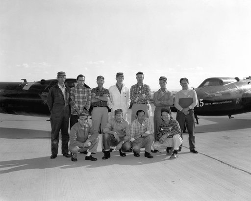 X-15 Personnel - A photo commemorating all three X-15's being flown during the same week