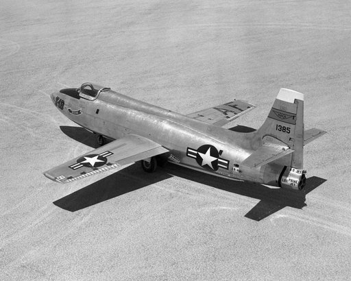 Bell X-1B fitted with a reaction control system on the lakebed