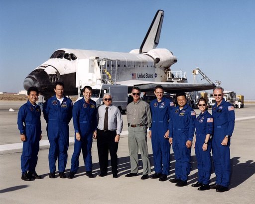 STS-92 - Crew with Dryden Director Kevin Petersen and Deputy Director Wally Saywer
