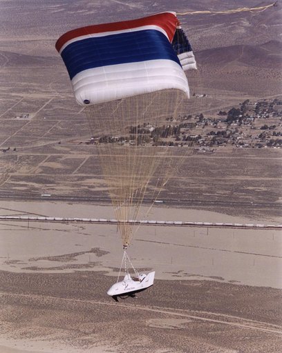 X-38 vehicle #131R in first free flight