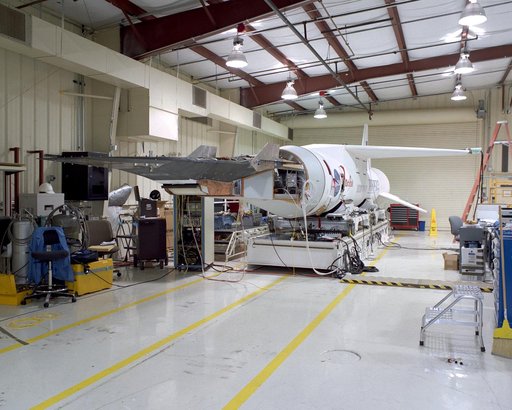 X-43A hypersonic research aircraft mated to its modified Pegasus® booster rocket.