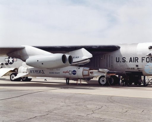 The X-43A hypersonic research aircraft and its modified Pegasus® booster rocket recently underwent combined systems testing while mounted to NASA's NB-52B carrier aircraft