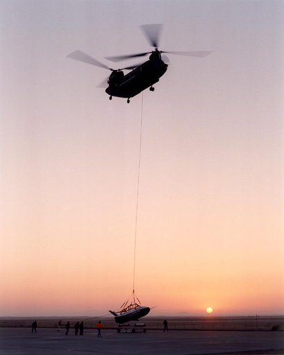 X-40A departure with CH-47 - flight #7
