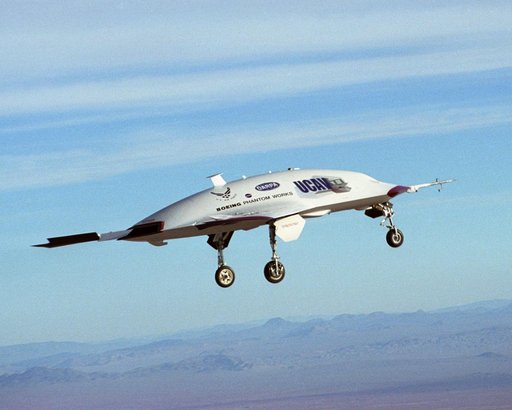 The second X-45A Unmanned Combat Air Vehicle (UCAV) technology demonstrator aircraft during its maiden flight. The flight marks another milestone for the UCAV program, and verified the aircraft's flight control software