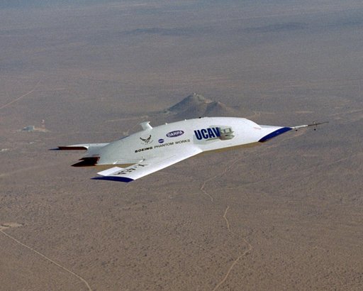 The first X-45A Unmanned Combat Air Vehicle (UCAV) technology demonstrator completed its sixth flight on Dec. 19, 2002, raising its landing gear in flight for the first time. The X-45A flew for 40 minutes and reached an airspeed of 195 knots